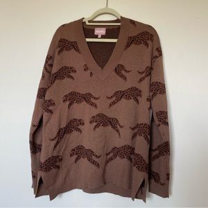 Show Me Your Mumu leopard knot sweater